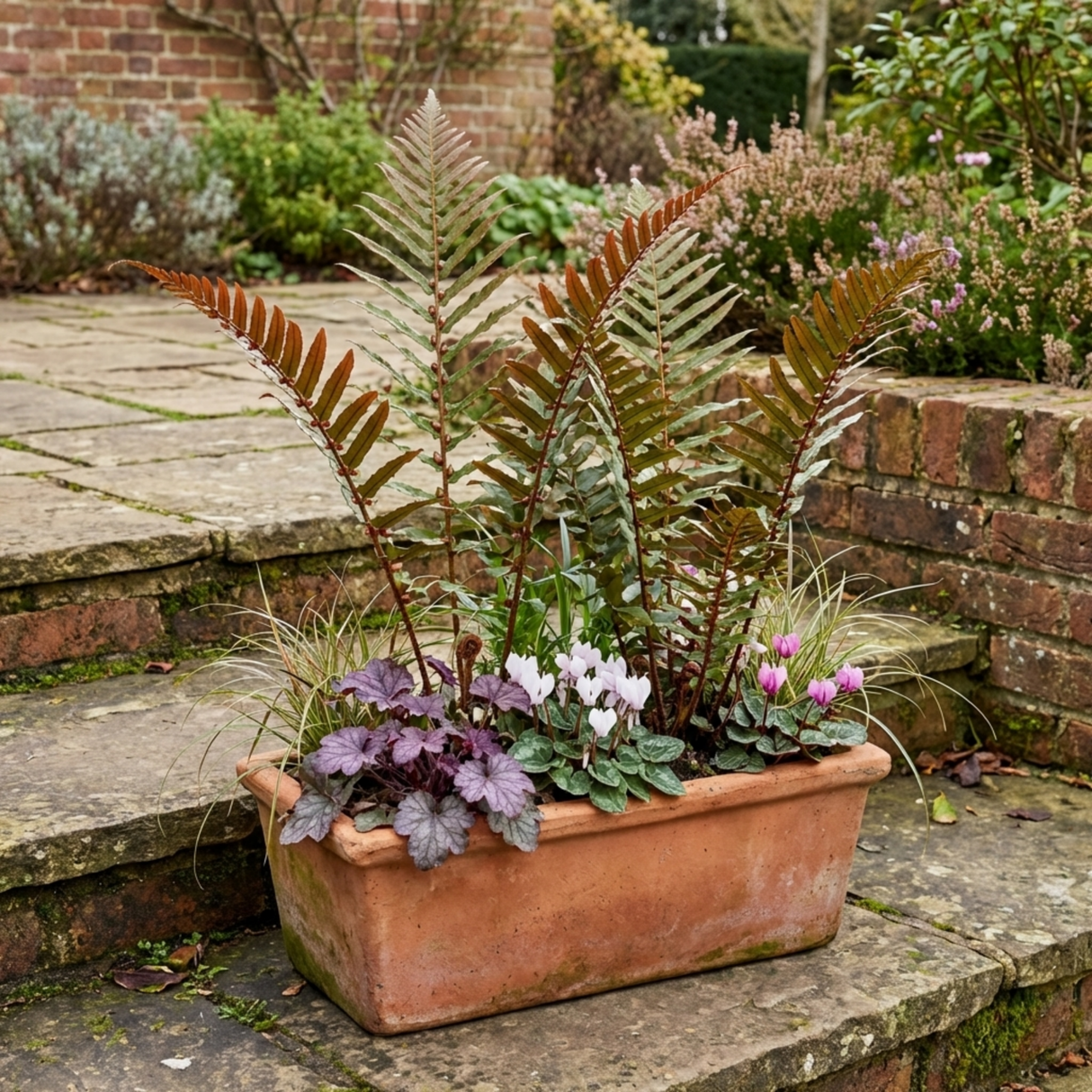 Set of 3 or 6 Japanese Shield Fern Dryopteris Erythrosora Prolifica, Hardy Shade Perennial Plants, 1 Litre Root Ball - Frankton's