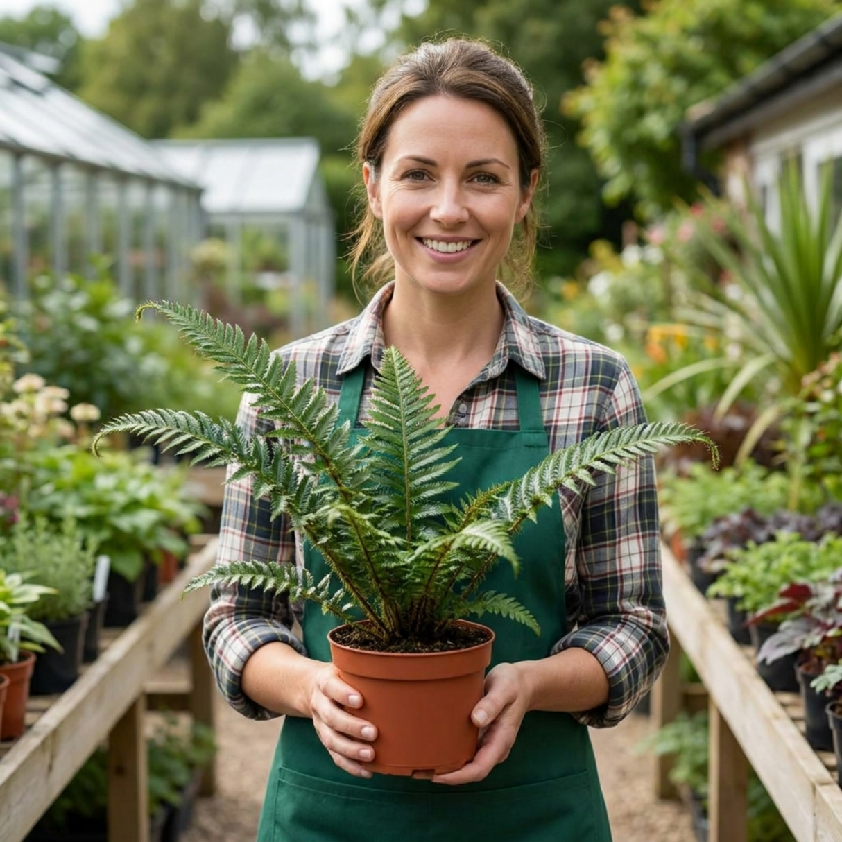 Set of 3 or 6 Japanese Tassel Fern Polystichum Polyblepharum Plants, Hardy Evergreen, 1 Litre Root Ball - Frankton's
