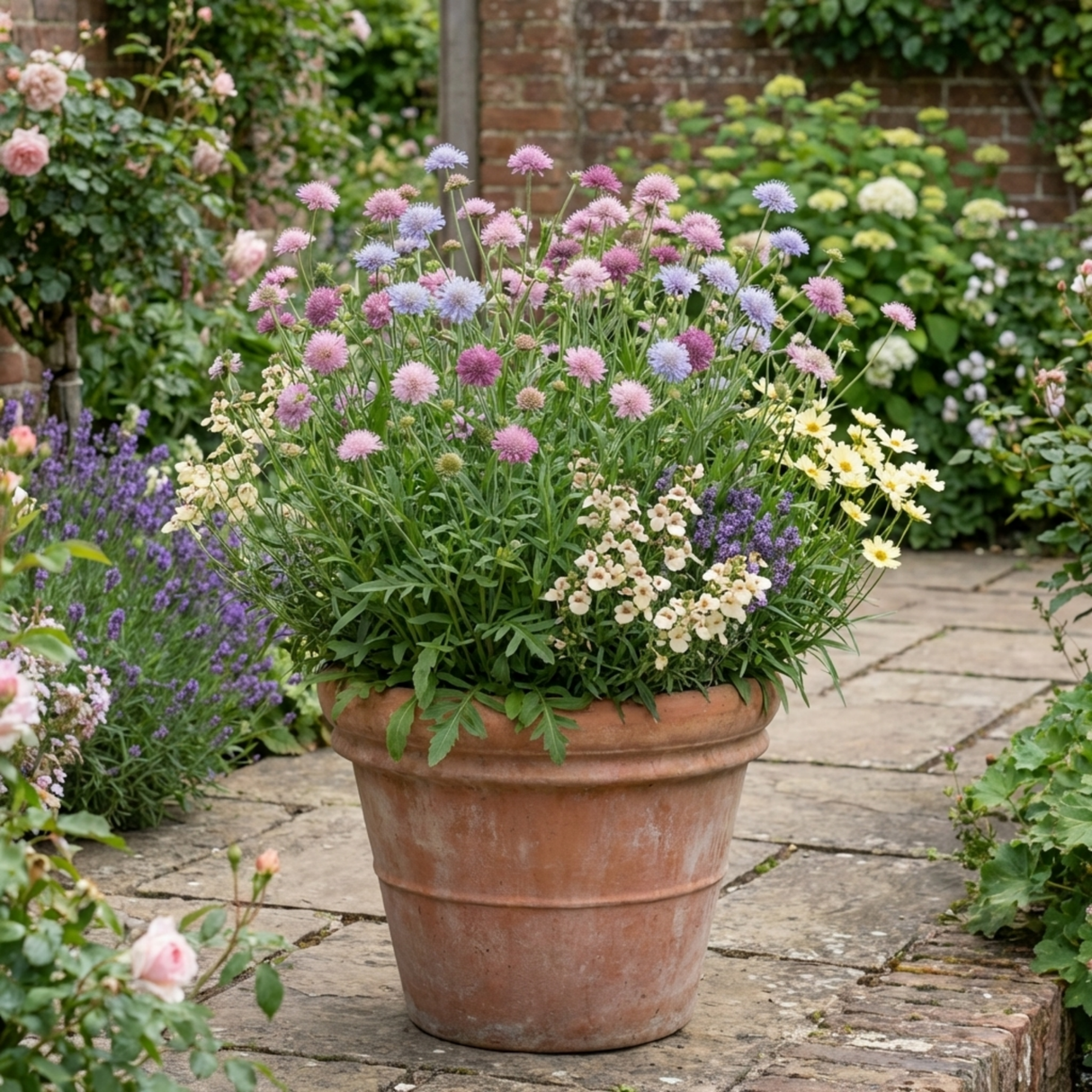 Set of 3 or 6 Knautia Macedonica Melton Pastels Plants, Bee-Friendly Hardy Perennial Scabious, Summer Flowering, 11cm or 1L Root Ball - Frankton's