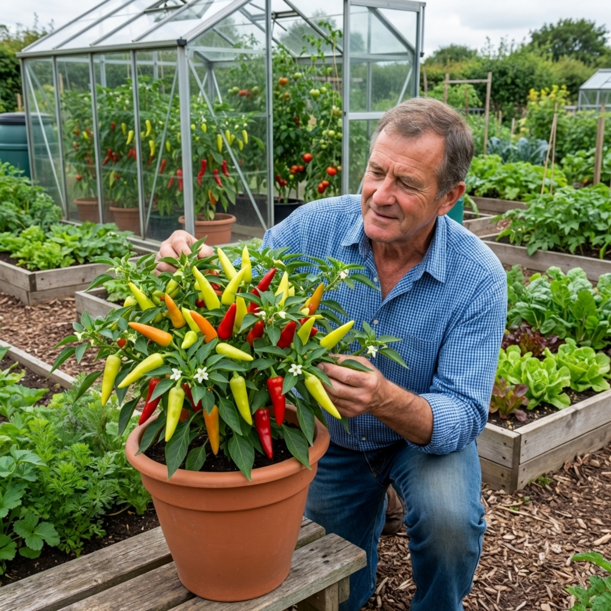 Set of 3 or 6 Large Chilli Pepper Plants - Hungarian Hot Wax, Ready to Plant in Your Garden - Frankton's