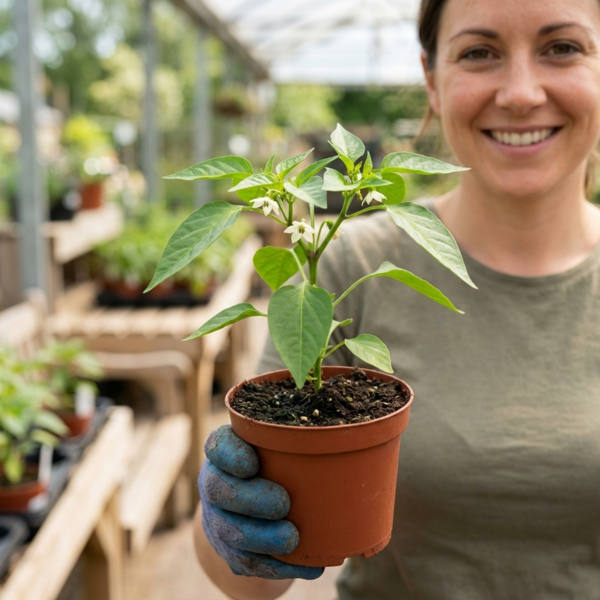 Set of 3 or 6 Large Chilli Pepper Plants - Padron Variety, Ready to Plant in Your Garden - Frankton's