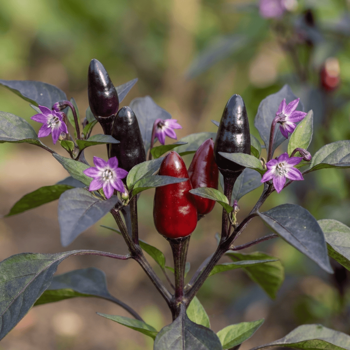 Set of 3 or 6 Large Chilli Pepper Plants - Zimbabwe Black, Ready to Plant in Your Garden - Frankton's