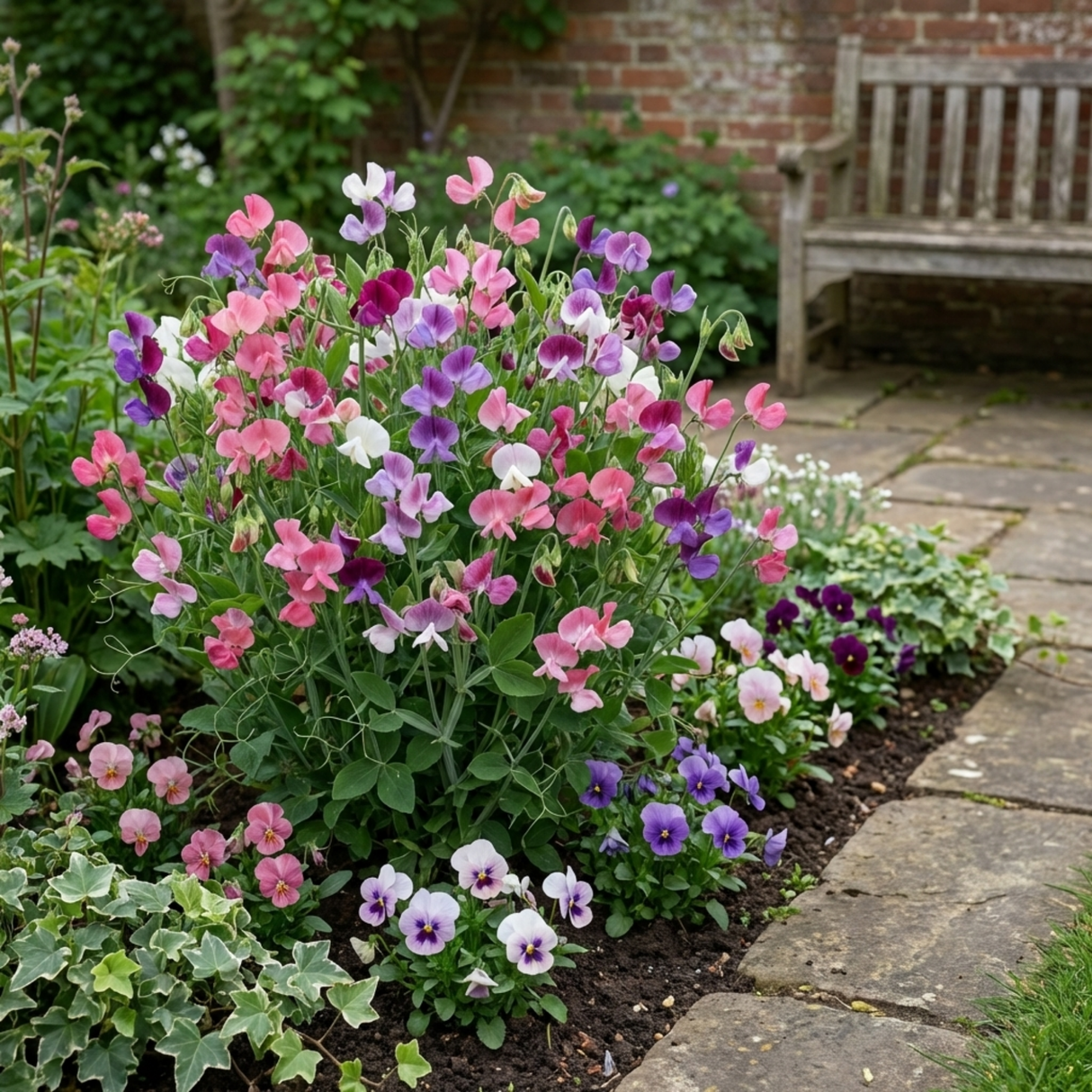 Set of 3 or 6 Large, Garden Ready Plants - Sweet Pea Cupid Mix, 10.5 cm Rootballs - Frankton's
