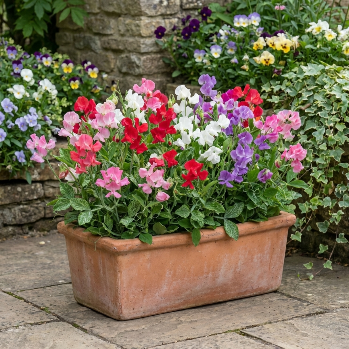 Set of 3 or 6 Large, Garden Ready Plants - Sweet Pea Little Sweetheart Mix, 10.5 cm - Frankton's