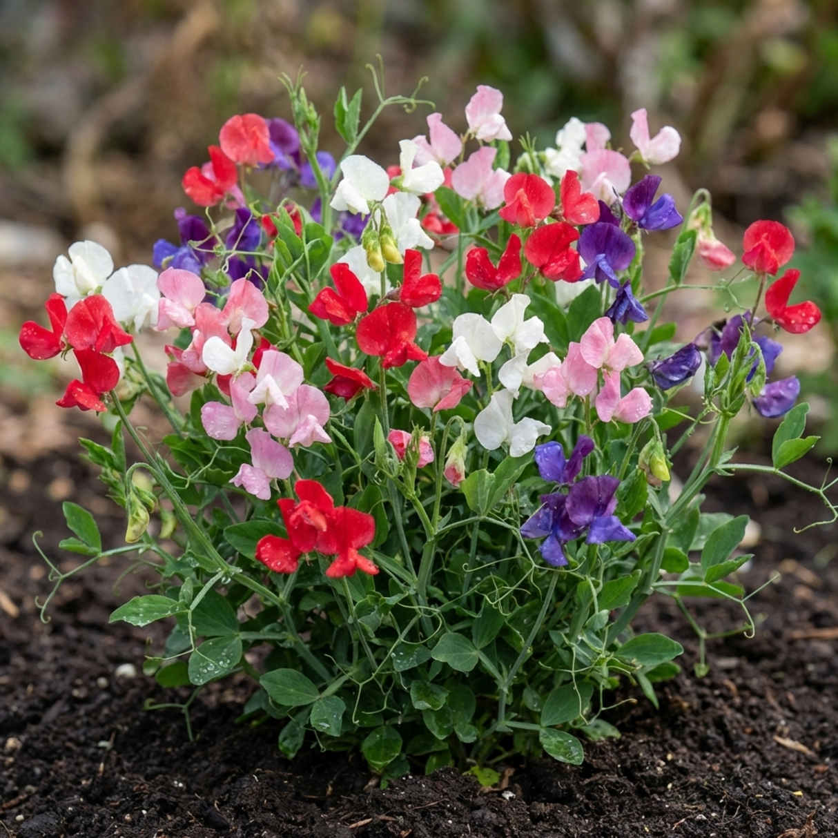 Set of 3 or 6 Large, Garden Ready Plants - Sweet Pea Little Sweetheart Mix, 10.5 cm - Frankton's