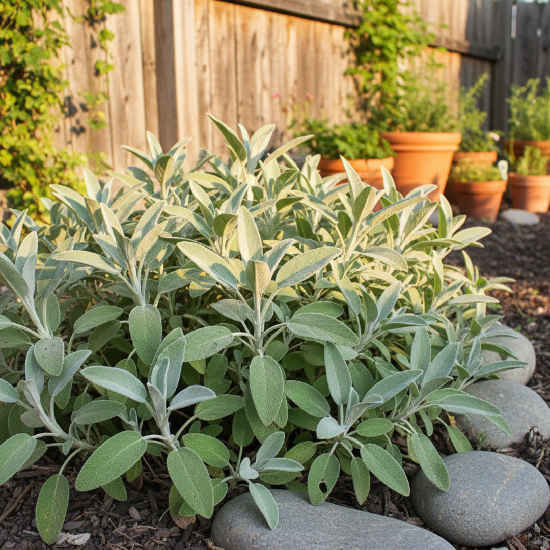Set of 3 or 6 Large Herb Plants - Sage Grower’s Mix, Ready to Plant in Your Garden, 1L - Frankton's