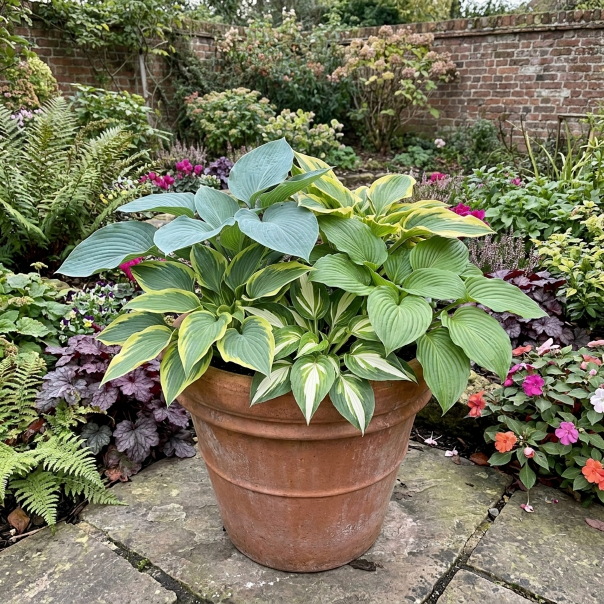 Set of 3 or 6 Large Hosta Growers' Mix Plants, Outdoor Garden Ready Hardy Shade Perennials, 1 Litre Root Ball - Frankton's