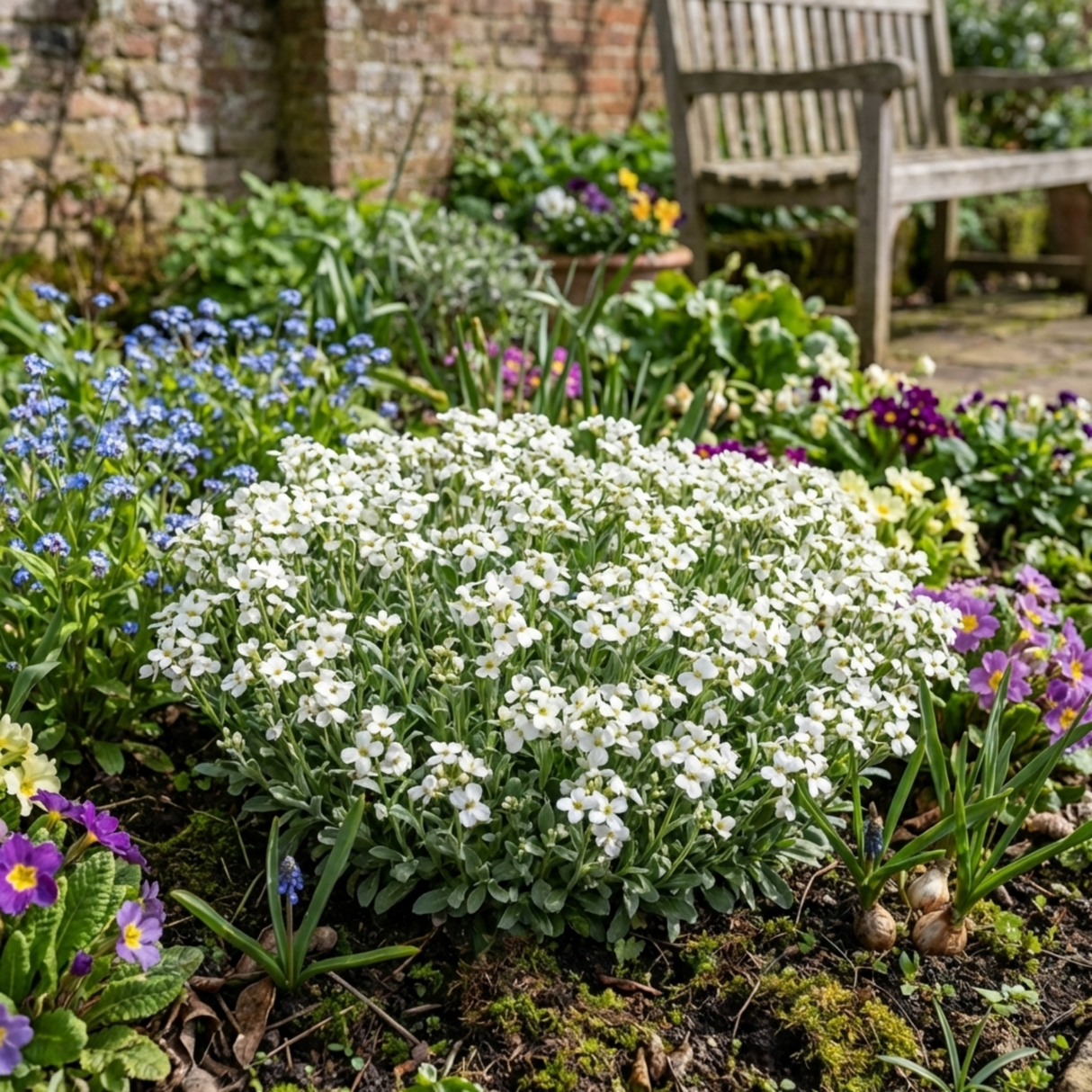 Set of 3 or 6 Large Plants - Arabis Aubris White, Ready to Plant in Your Garden, 1L - Frankton's