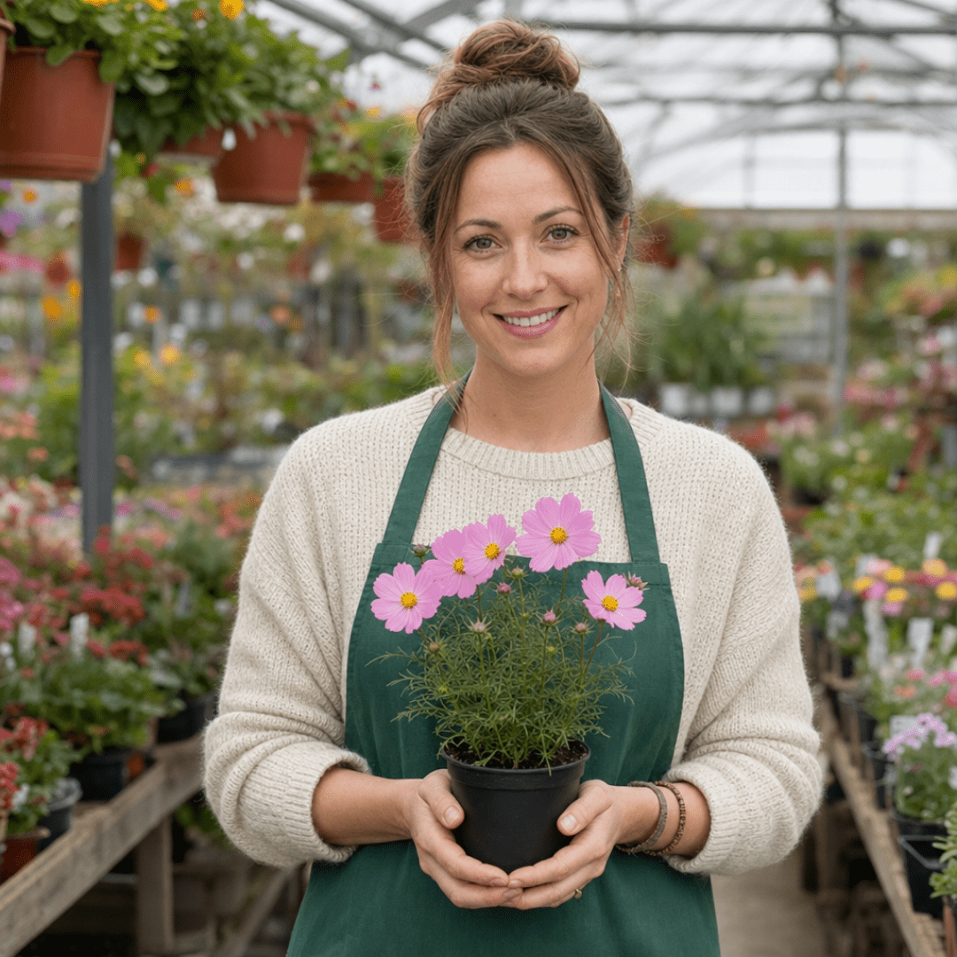 Set of 3 or 6 Large Plants - Cosmos Apollo Pink, Ready to Plant in Your Garden, Peat-Free - Frankton's
