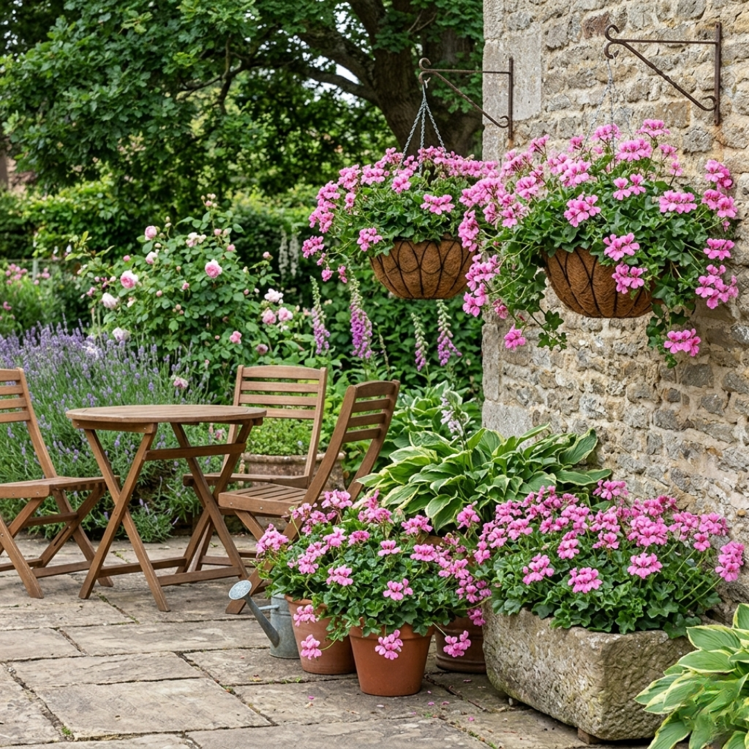 Set of 3 or 6 Large Plants - Geranium Tornado Pink, Ready to Plant in Your Garden - Frankton's