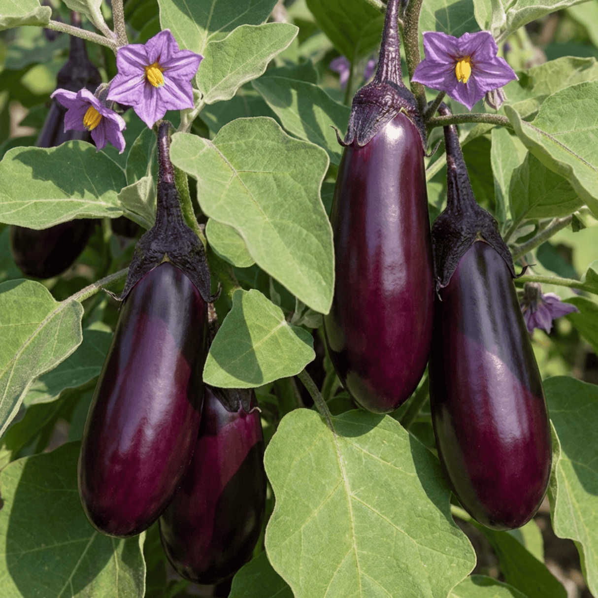 Set of 3 or 6 Large Plants - Grow Your Own Aubergine Galine, Outdoor Garden Ready - Frankton's