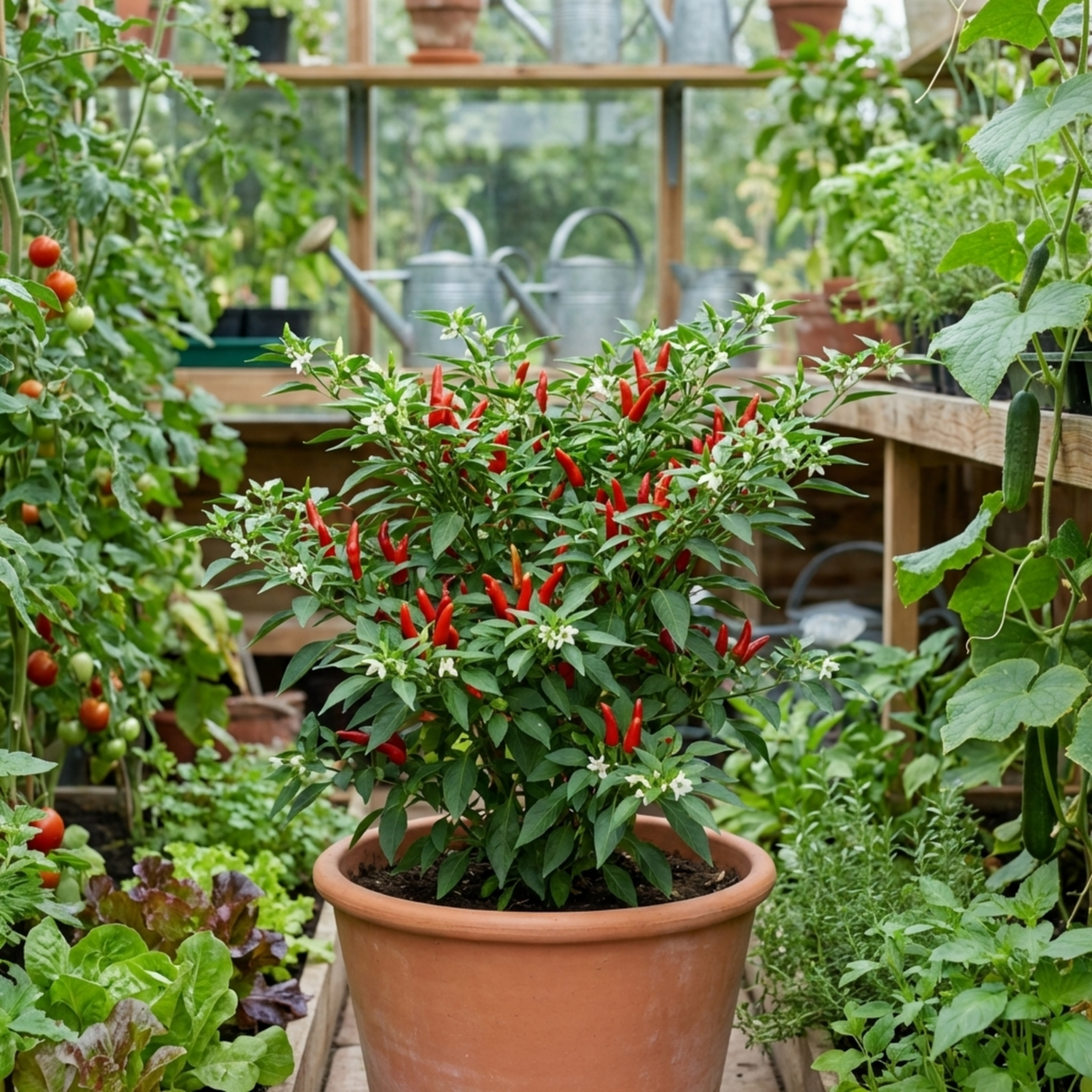 Set of 3 or 6 Large Plants - Grow Your Own Chilli Pepper Apache, Garden Ready - Frankton's
