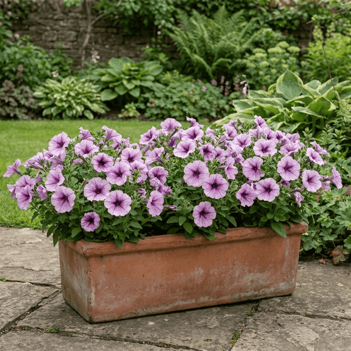 Set of 3 or 6 Large Plants - Petunia Express Pum Vein, Outdoor Garden Ready - Frankton's