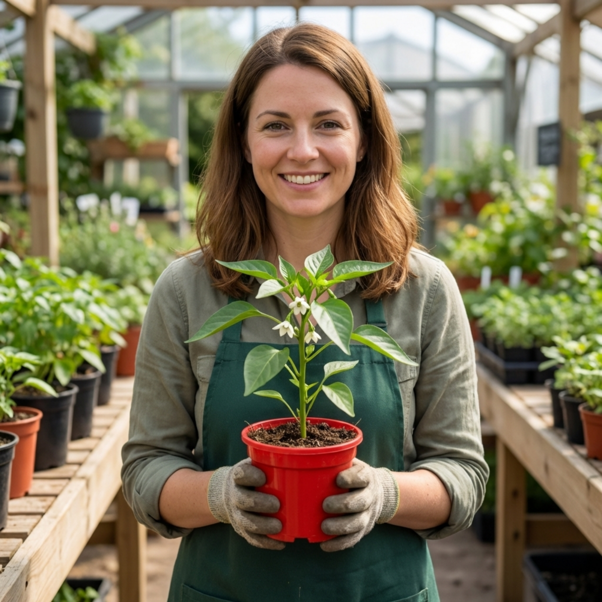 Set of 3 or 6 Large Plants - Sweet Pepper Redskin, Ready to Plant in Your Garden - Frankton's