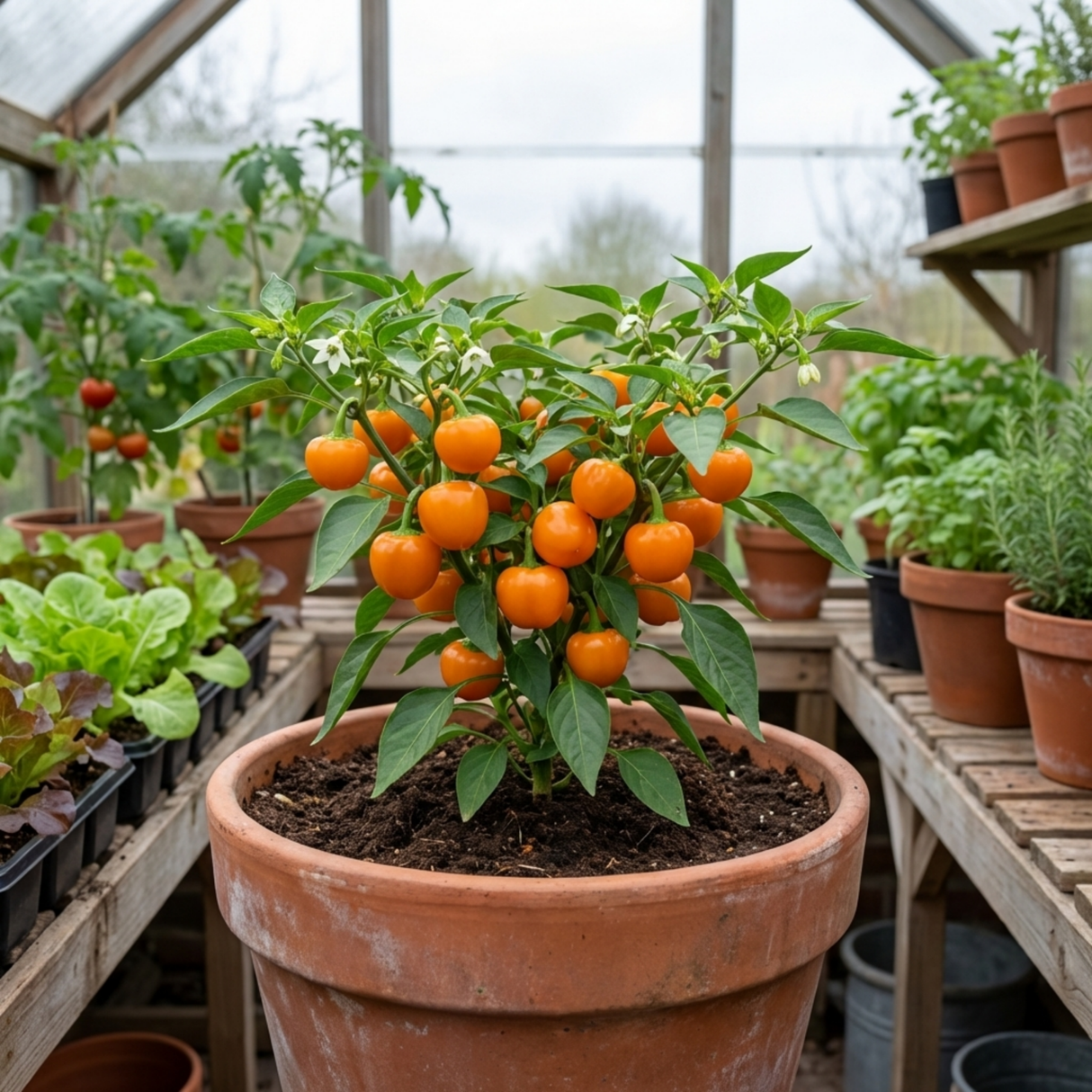 Set of 3 or 6 Large Plants - Sweet Pepper Snack Orange, Ready to Plant in Your Garden - Frankton's