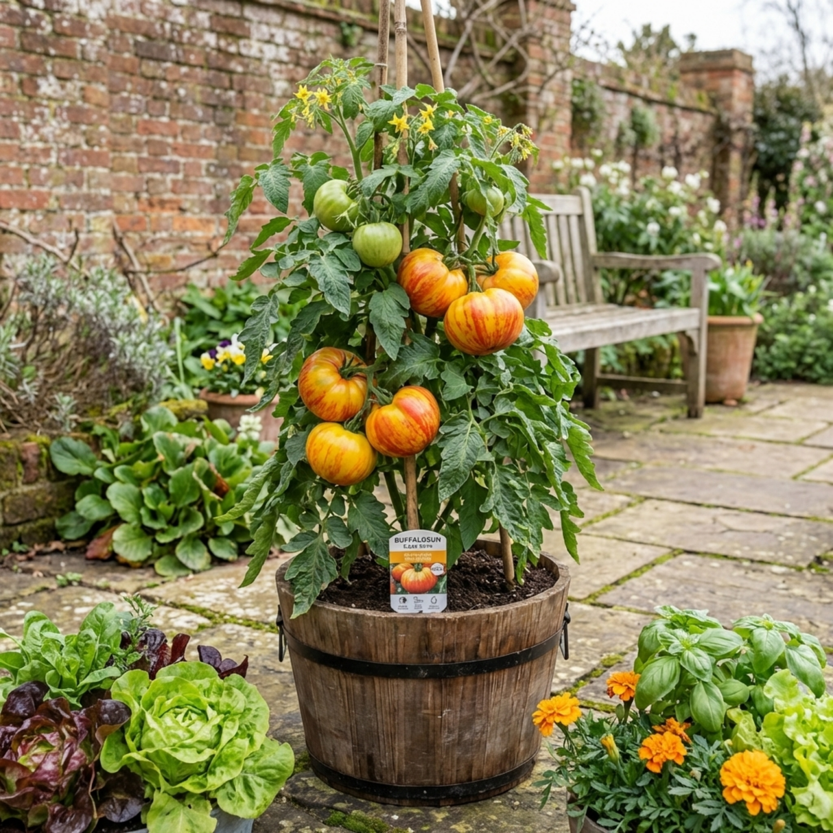 Set of 3 or 6 Large Plants - Tomato Buffalosun Variety, Ready to Plant in Your Garden - Frankton's