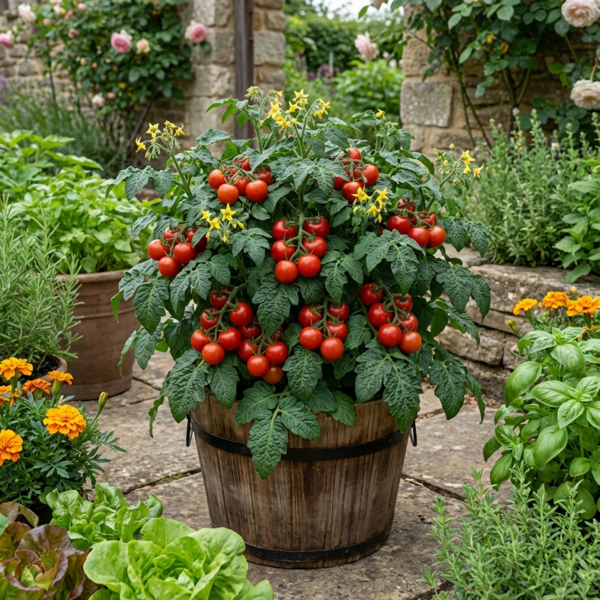 Set of 3 or 6 Large Plants - Tomato Veranda Red Variety, Ready to Plant in Your Garden - Frankton's