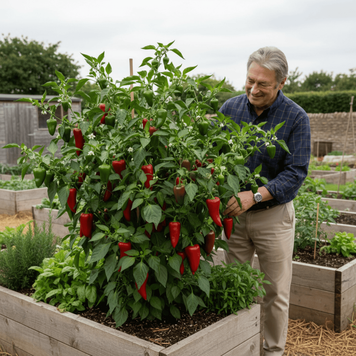 Set of 3 or 6 Large Sweet Pepper Plants - Thor Variety, Ready to Plant in Your Garden - Frankton's