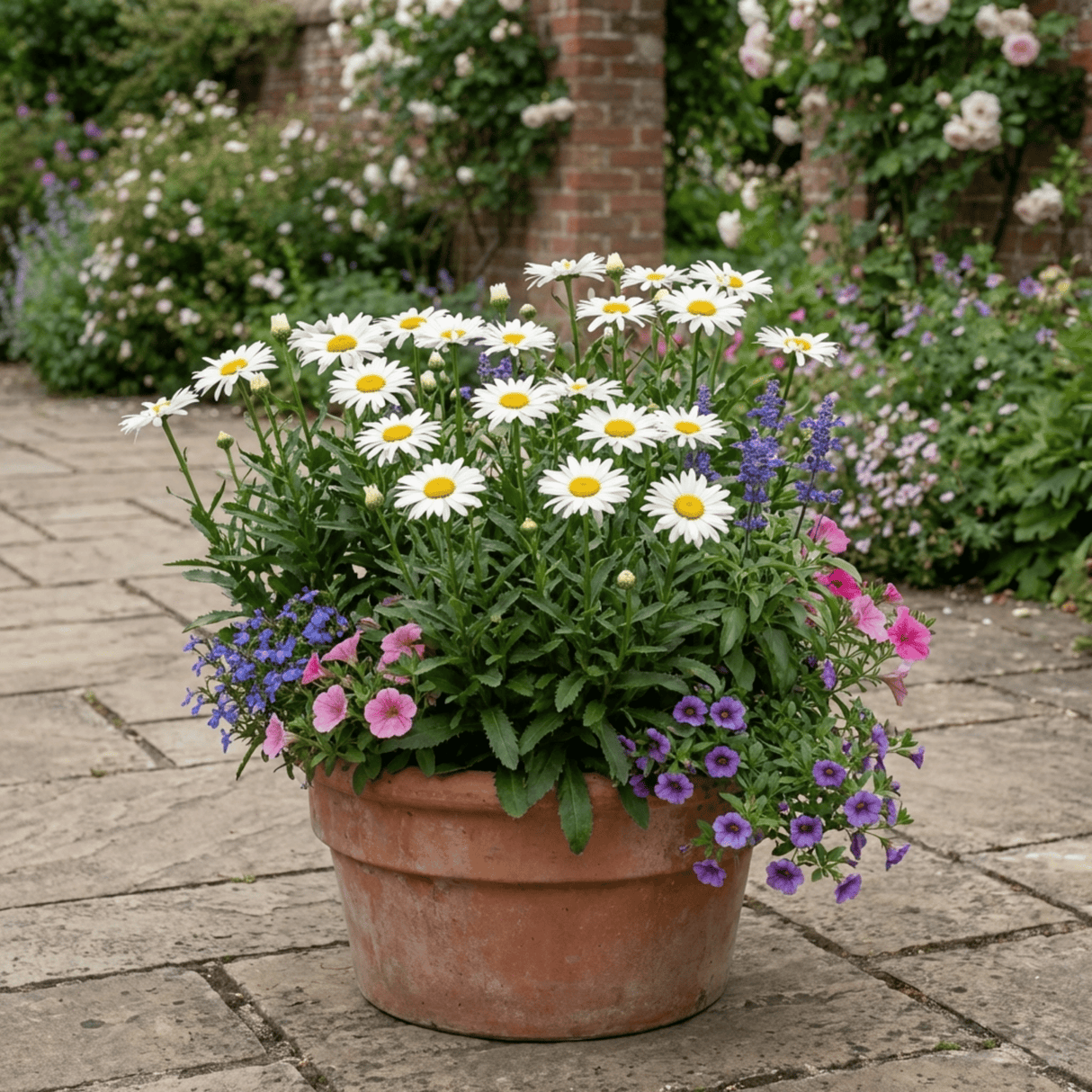 Set of 3 or 6 Leucanthemum Madonna White Shasta Daisy Plants, Hardy Perennial, 11cm or 1L Root Ball - Frankton's