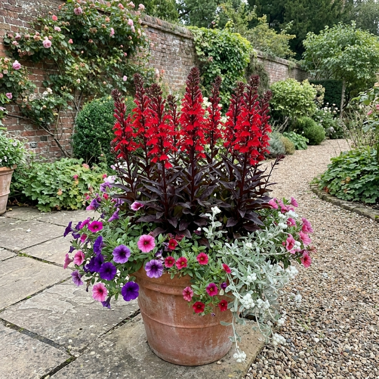 Set of 3 or 6 Lobelia Starship Bronze Leaf Upright Hardy Perennial Plants, Garden Ready, 1 Litre Root Ball - Frankton's