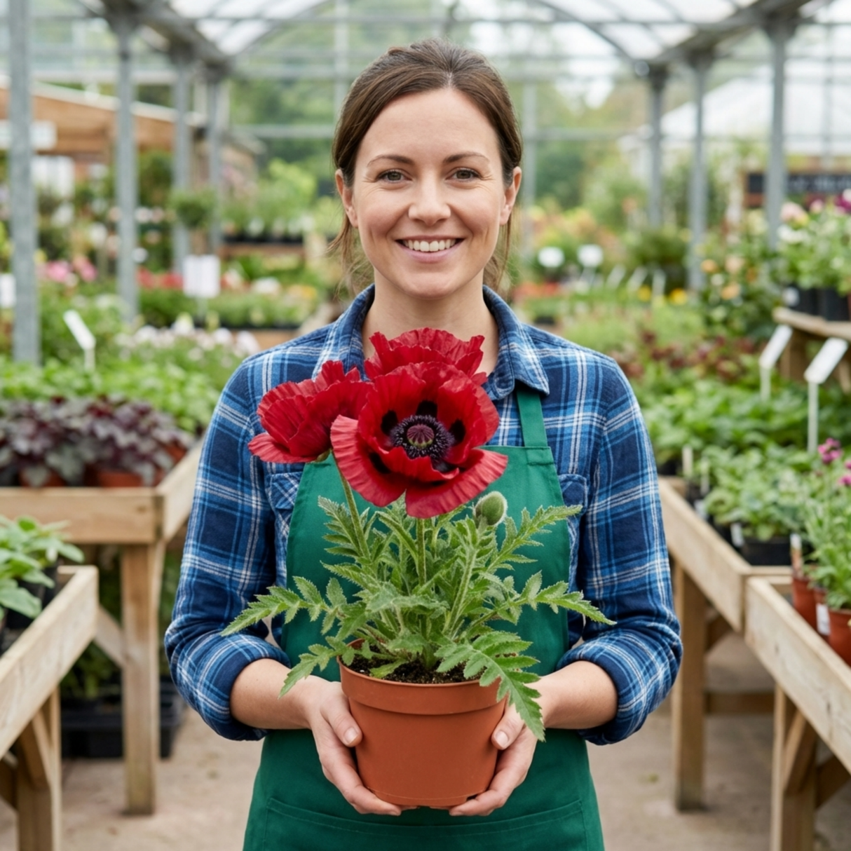 Set of 3 or 6 Papaver Orientale Beauty of Livermere Plants, Hardy Perennial Oriental Poppy, Outdoor Garden Ready, 1 Litre Root-Ball - Frankton's