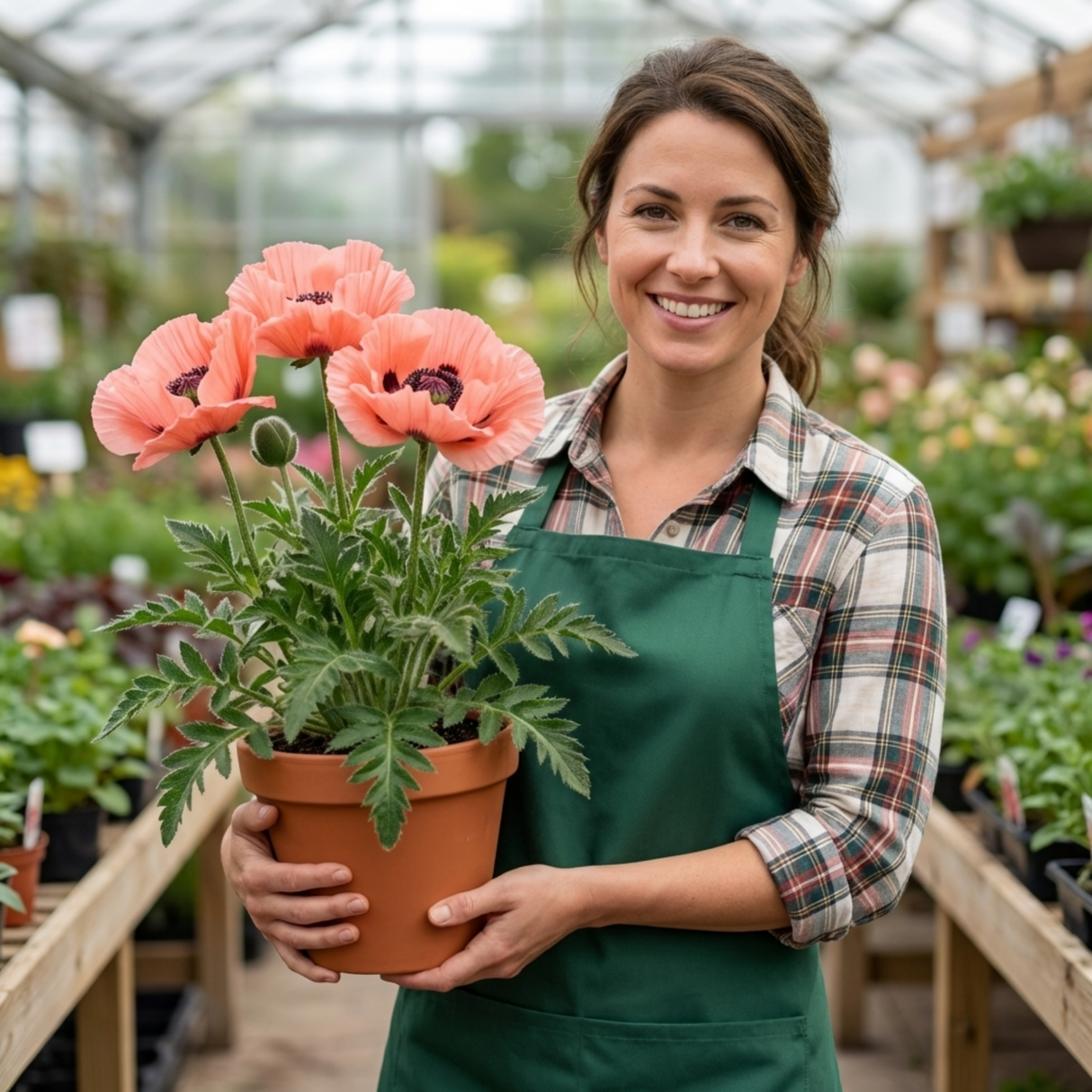 Set of 3 or 6 Papaver Orientale Garden Gnome Victoria Louise Plants, Hardy Perennial Oriental Poppy, Outdoor Garden Ready, 1 Litre Root-Ball - Frankton's