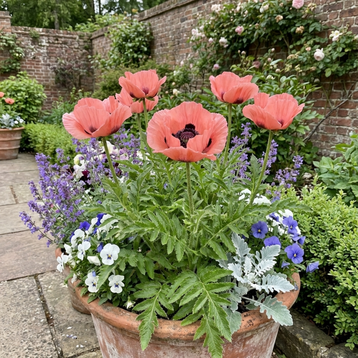 Set of 3 or 6 Papaver Orientale Victoria Louise Hardy Perennial Poppy Plants, Outdoor Garden Ready, 1 Litre Root-Ball - Frankton's