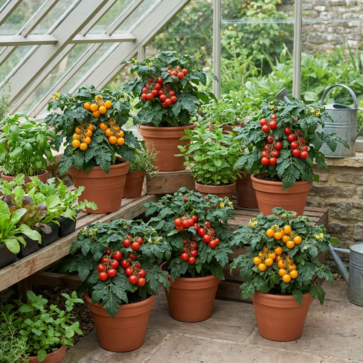 Set of 3 or 6 Patio Tomato Jo & Grace Plants, Live Tomato Seedlings, Outdoor Garden Ready, 1L Root Ball - Frankton's