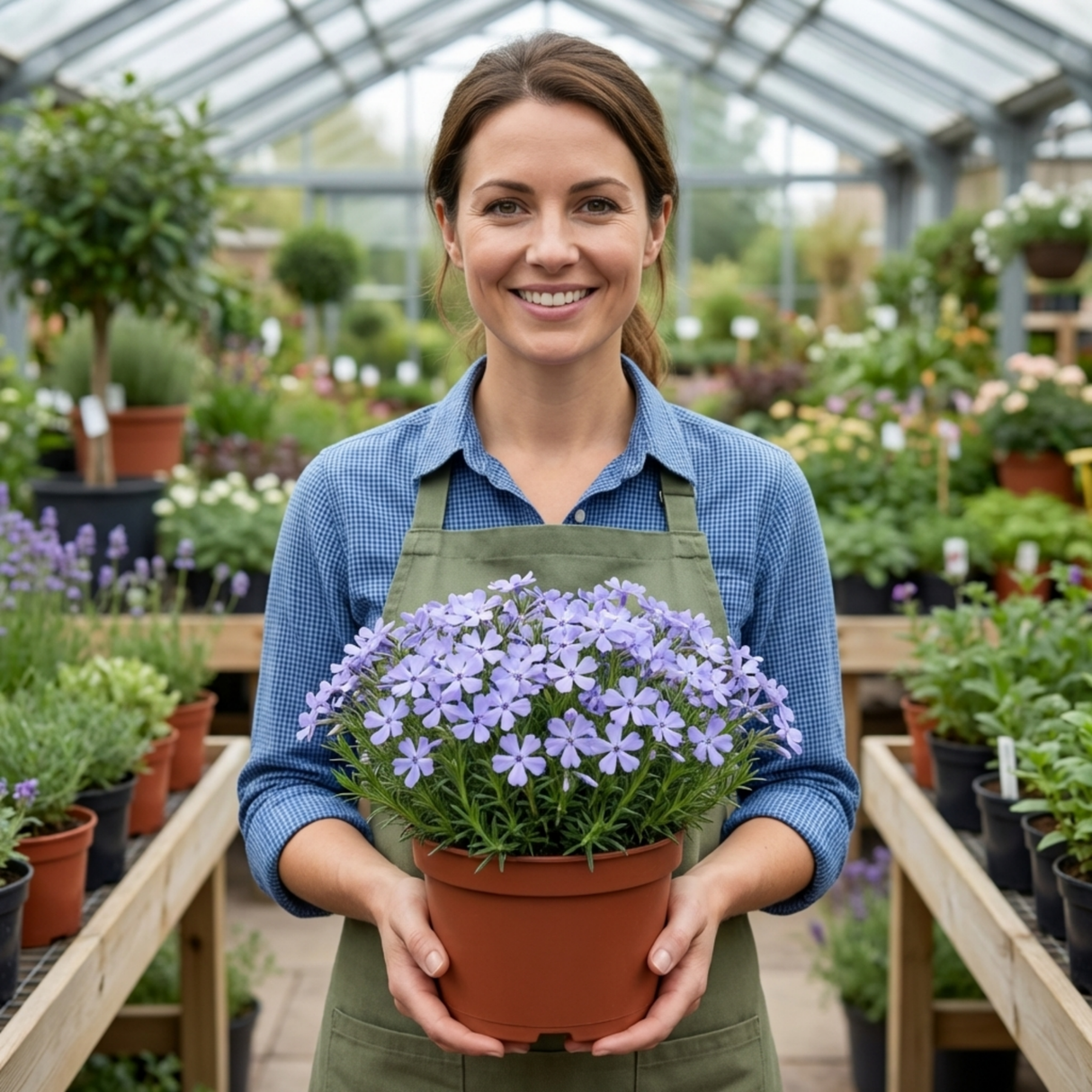 Set of 3 or 6 Phlox Emerald Cushion Blue Alpine Plants, Hardy Perennial Creeping Ground Cover, Flowering Garden Plants, 1 Litre Root-Ball - Frankton's
