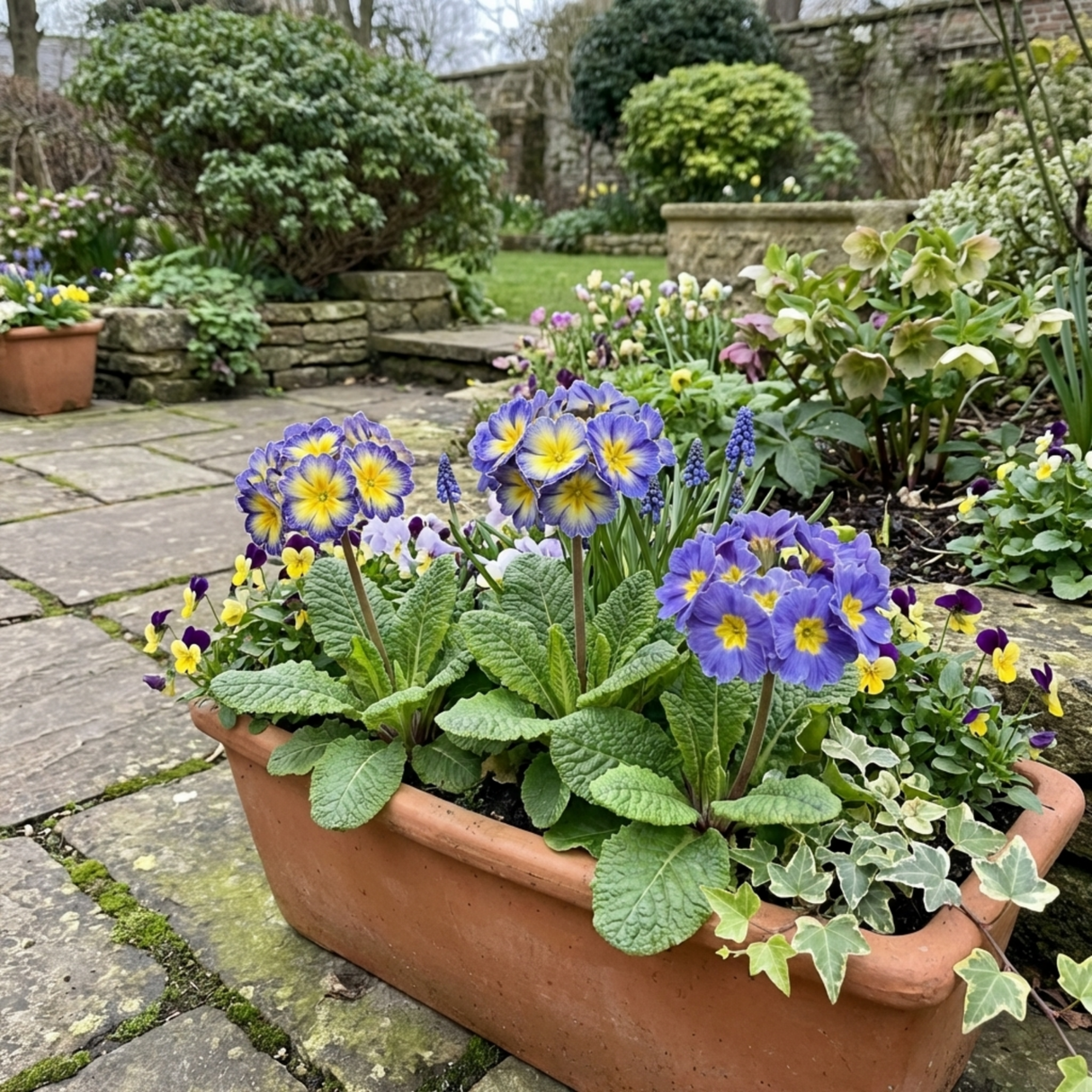 Set of 3 or 6 Primrose Chameleon Blue Hardy Perennial Plants, Colour Changing Spring Flowers, Outdoor Garden Ready, 1 Litre Root-Ball - Frankton's