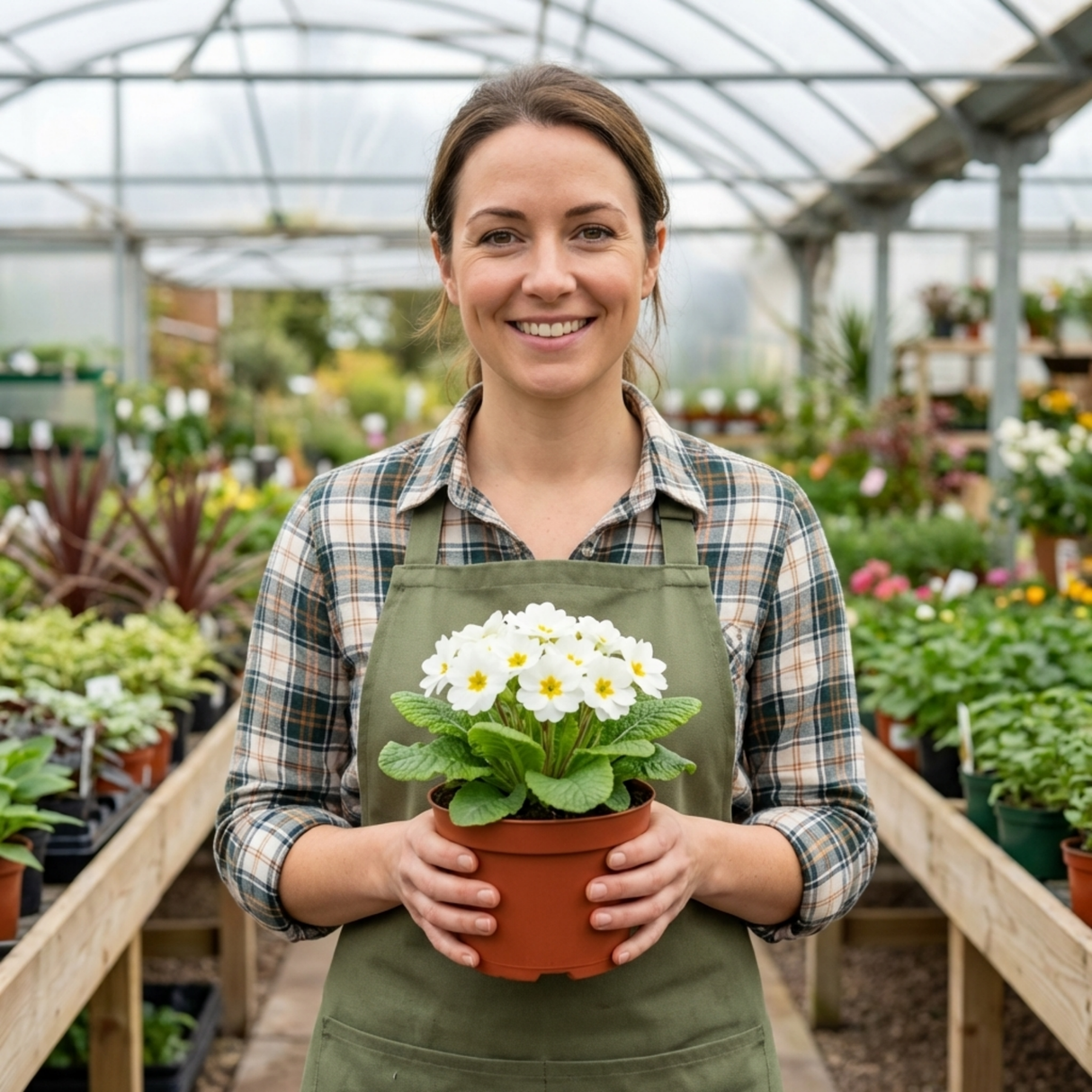 Set of 3 or 6 Primula Little Queen White Hardy Perennial Plants, Spring Flowering, Outdoor Garden Ready, 1 Litre Root-Ball - Frankton's