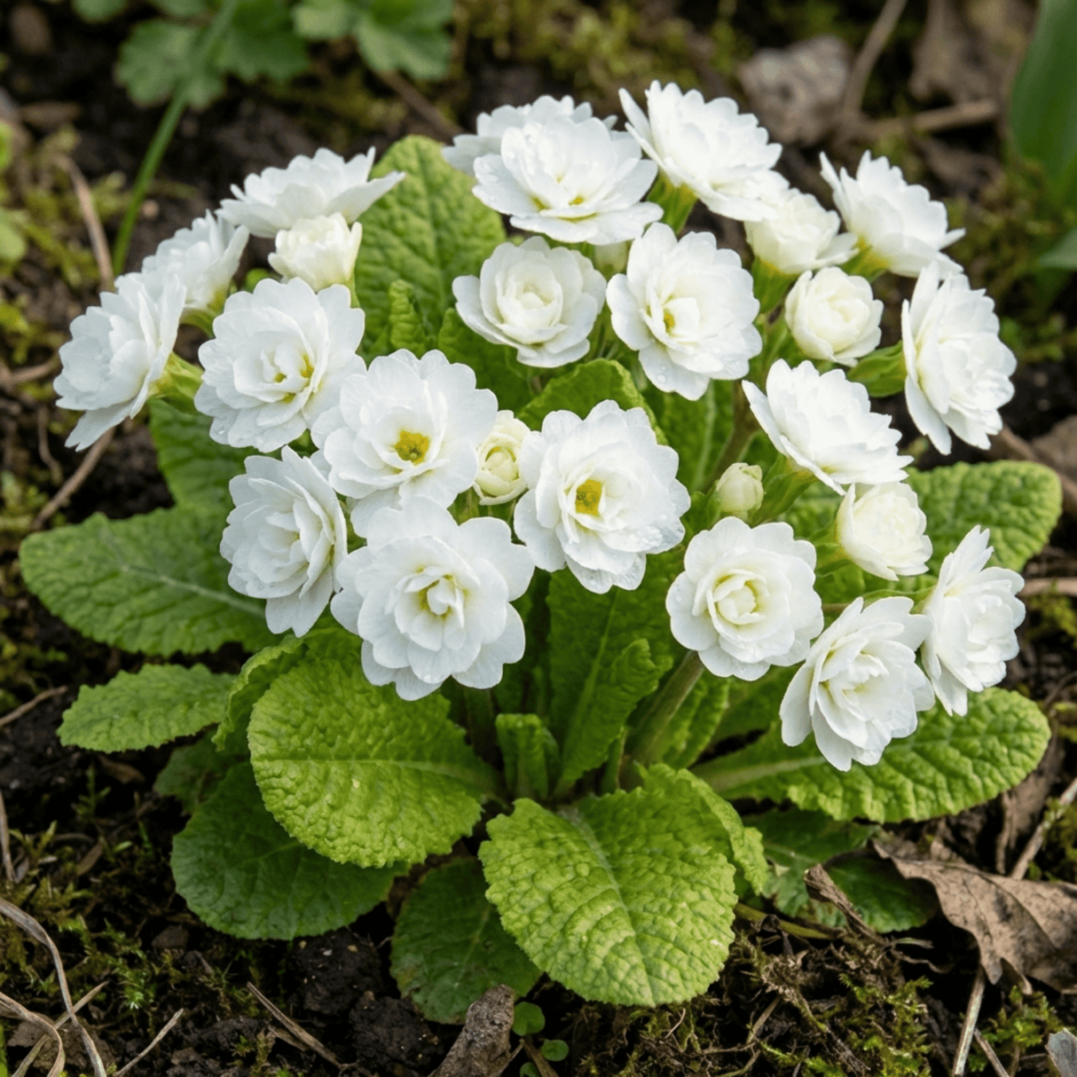 Set of 3 or 6 Primula Little Queen White Hardy Perennial Plants, Spring Flowering, Outdoor Garden Ready, 1 Litre Root-Ball - Frankton's