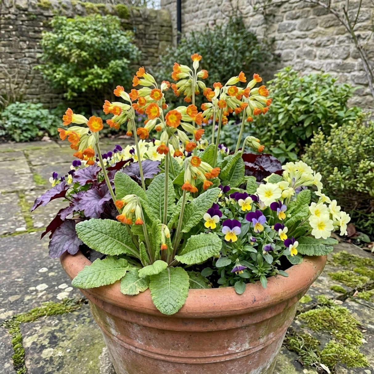 Set of 3 or 6 Primula veris Orange with Yellow Hardy Perennial Plants, Spring Flowering, Outdoor Garden Ready, 11cm Root-Ball - Frankton's
