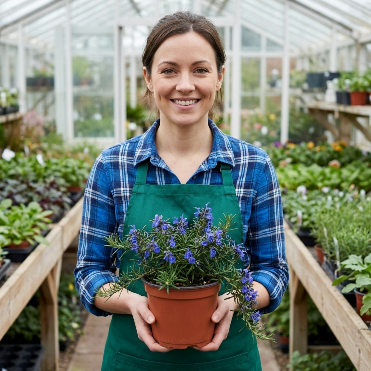 Set of 3 or 6 Rosemary Blue Rain Herb Plants (Salvia rosmarinus), Hardy Evergreen Culinary Herb, Outdoor Garden Ready, 1 Litre Root-Ball - Frankton's