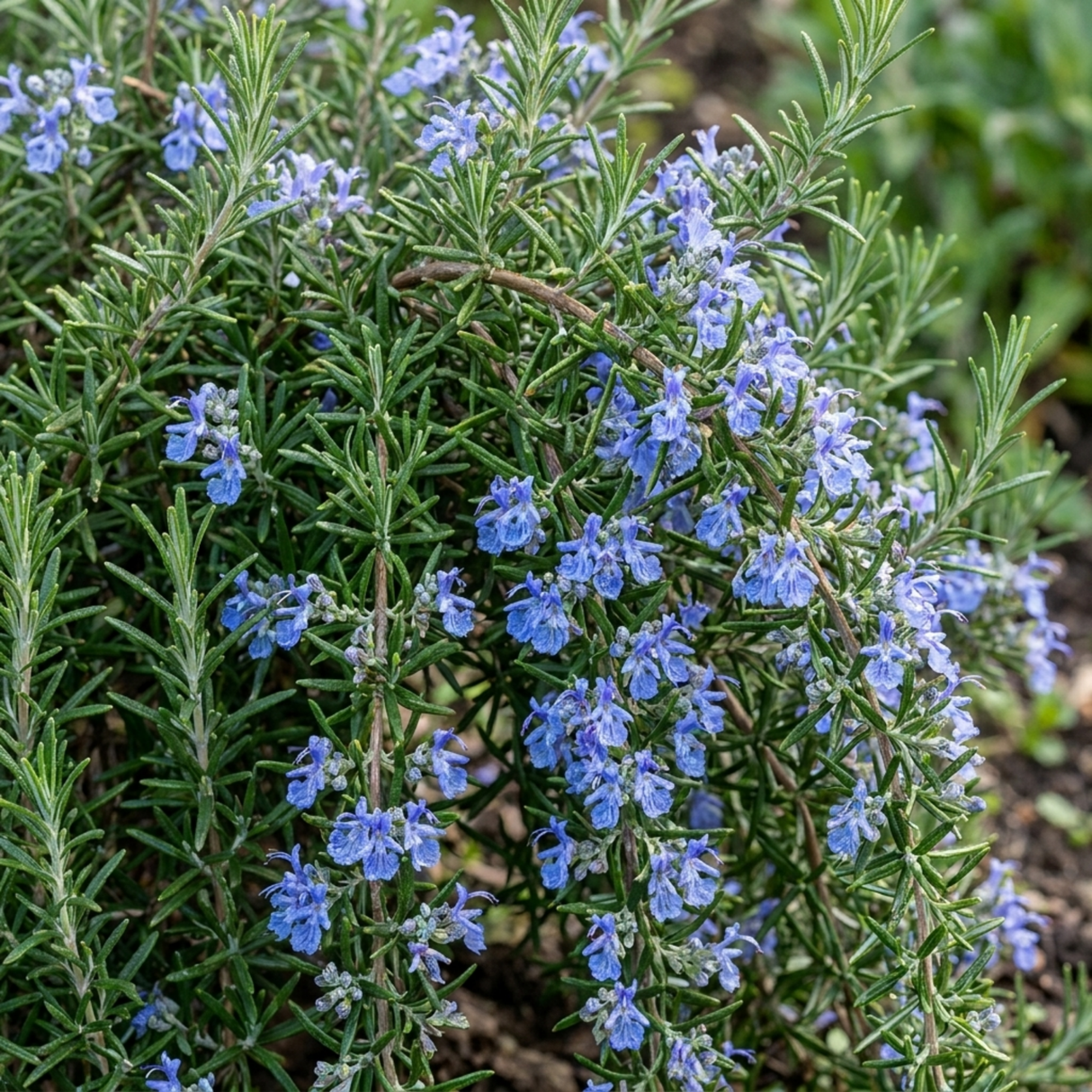 Set of 3 or 6 Rosemary Blue Rain Herb Plants (Salvia rosmarinus), Hardy Evergreen Culinary Herb, Outdoor Garden Ready, 1 Litre Root-Ball - Frankton's