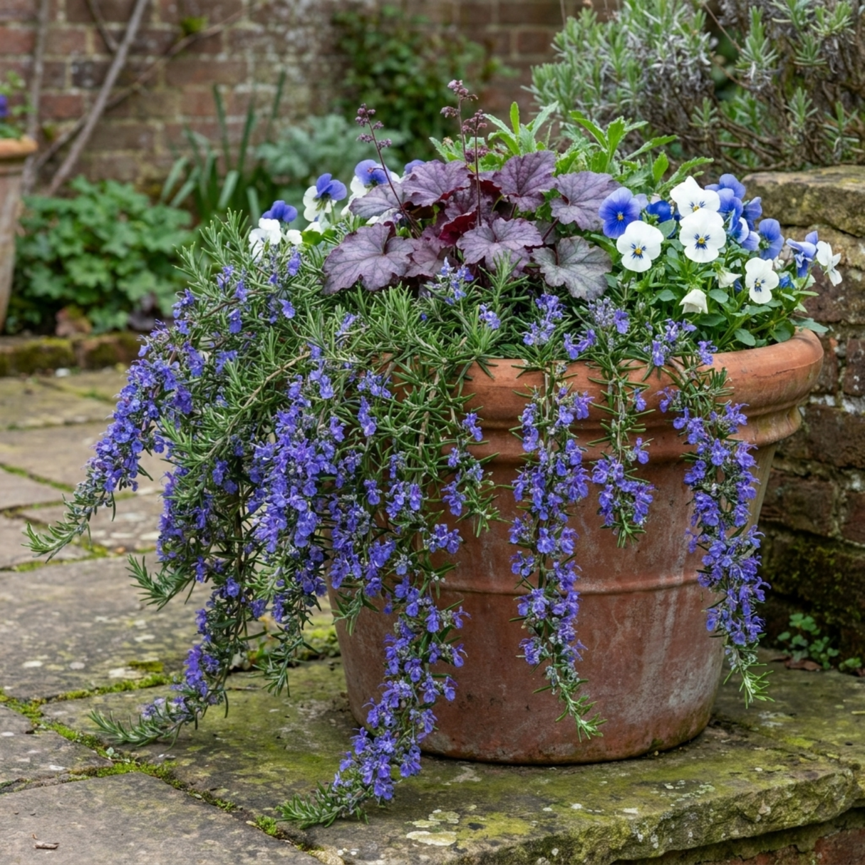 Set of 3 or 6 Rosemary Blue Rain Herb Plants (Salvia rosmarinus), Hardy Evergreen Culinary Herb, Outdoor Garden Ready, 1 Litre Root-Ball - Frankton's