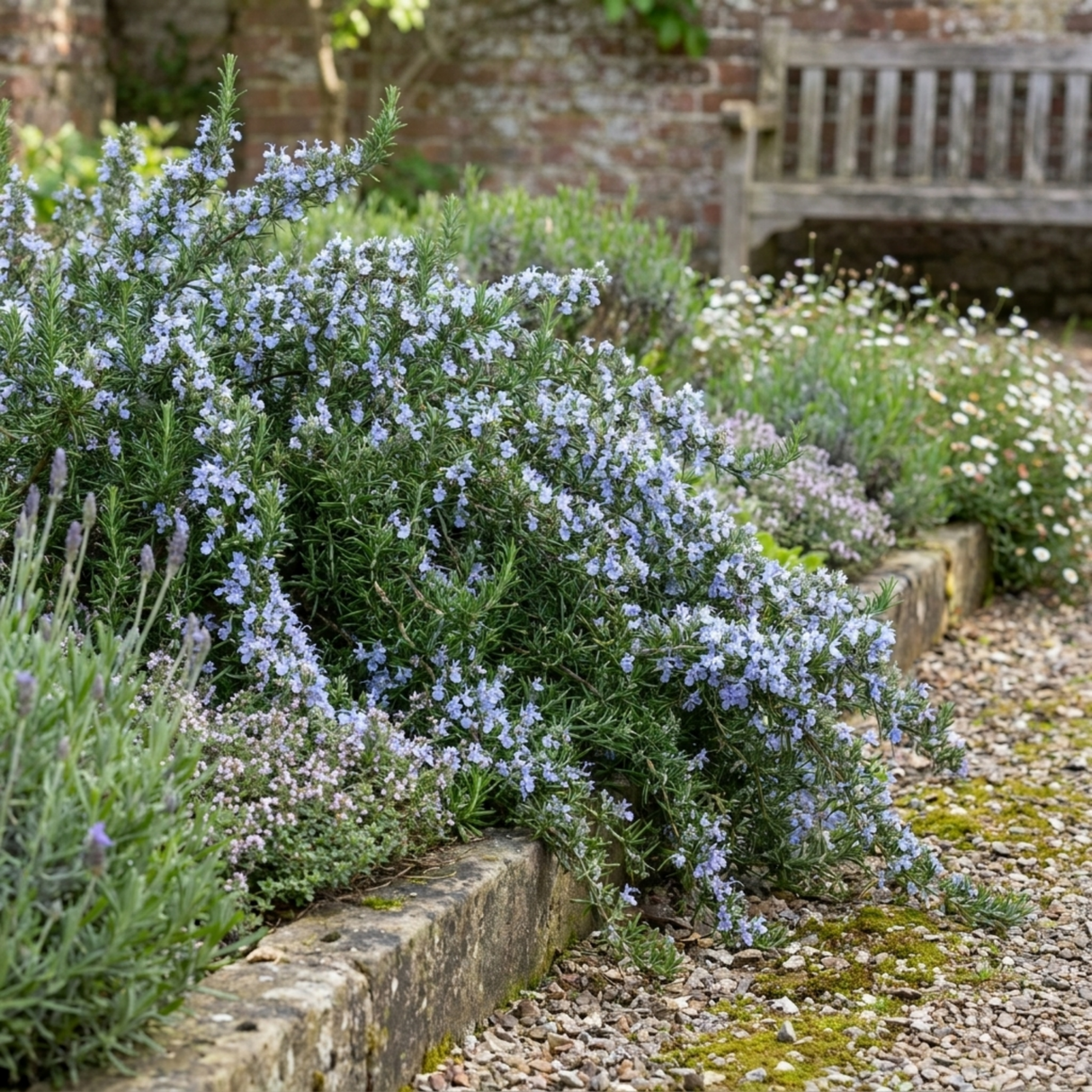 Set of 3 or 6 Rosemary Blue Rain Herb Plants (Salvia rosmarinus), Hardy Evergreen Culinary Herb, Outdoor Garden Ready, 1 Litre Root-Ball - Frankton's