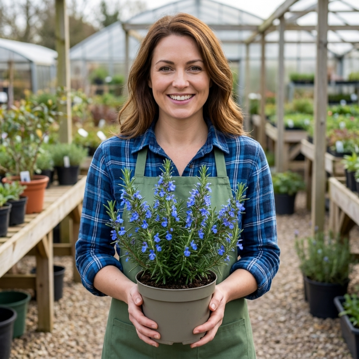 Set of 3 or 6 Rosemary ‘Blue Winter’ Herb Plants (Salvia rosmarinus), Hardy Evergreen Culinary Shrub, Outdoor Garden Ready, 1 Litre Root-Ball - Frankton's