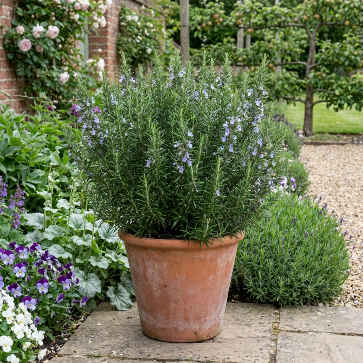 Set of 3 or 6 Rosemary Herb Plants (Salvia rosmarinus), Hardy Evergreen Perennial, Culinary Cooking Herb, Outdoor Garden Ready, 1 Litre Root-Ball - Frankton's