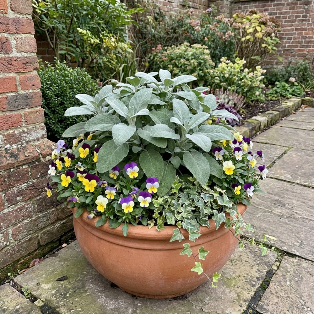 Set of 3 or 6 Salvia officinalis ‘Berggarten’ Sage Herb Plants, Hardy Perennial Culinary Herb, Outdoor Garden Ready, 1 Litre Root-Ball - Frankton's