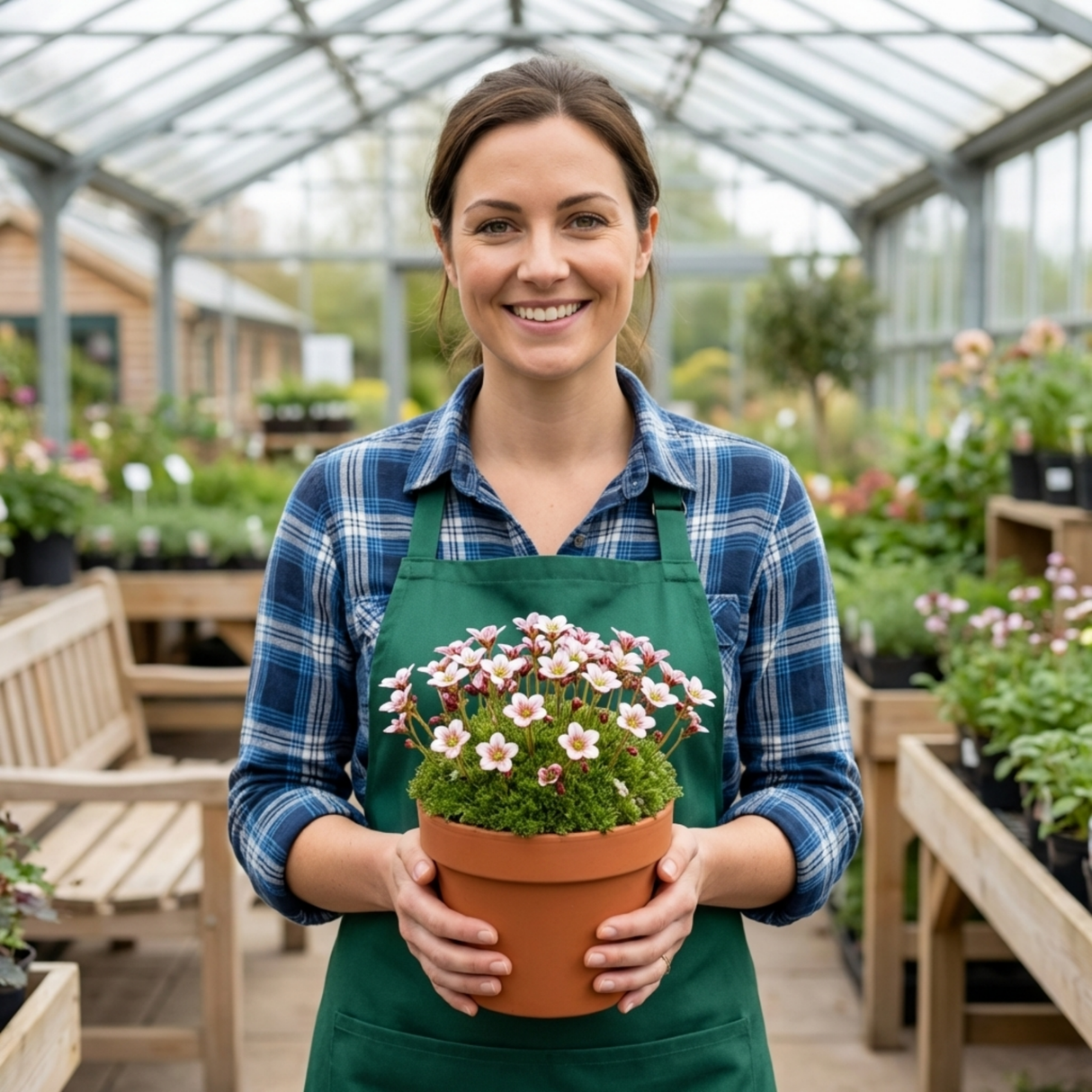 Set of 3 or 6 Saxifrage Ice Colours Appleblossom Plants, Hardy Alpine Rock Garden Perennial, Outdoor Garden Ready, 1 Litre Root-Ball - Frankton's