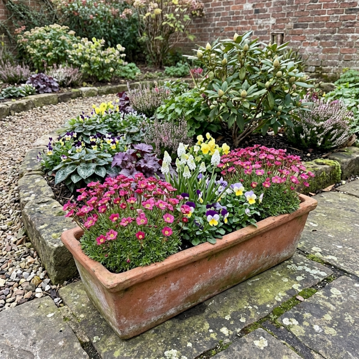 Set of 3 or 6 Saxifrage Marto Rose Hardy Alpine Evergreen Perennial Plants, Pink Rockery Ground Cover, Outdoor Garden Ready, 1 Litre Root-Ball - Frankton's