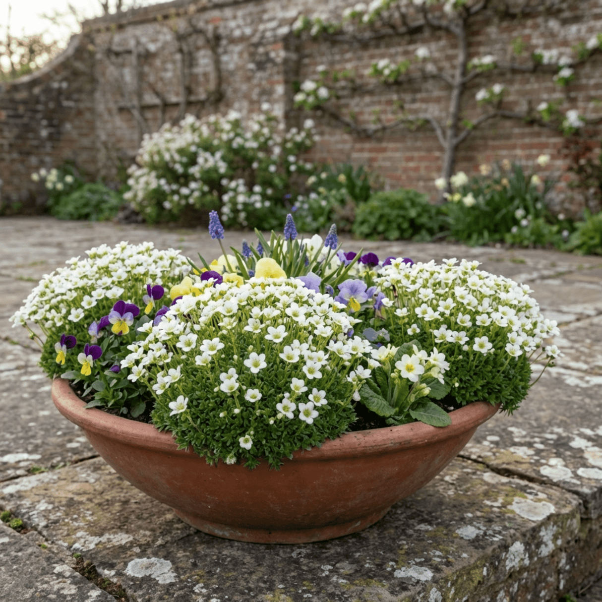 Set of 3 or 6 Saxifrage Marto White Mossy Alpine Plants, Hardy Evergreen Perennial Rockery Ground Cover, Outdoor Garden Ready, 1 Litre Root-Ball - Frankton's
