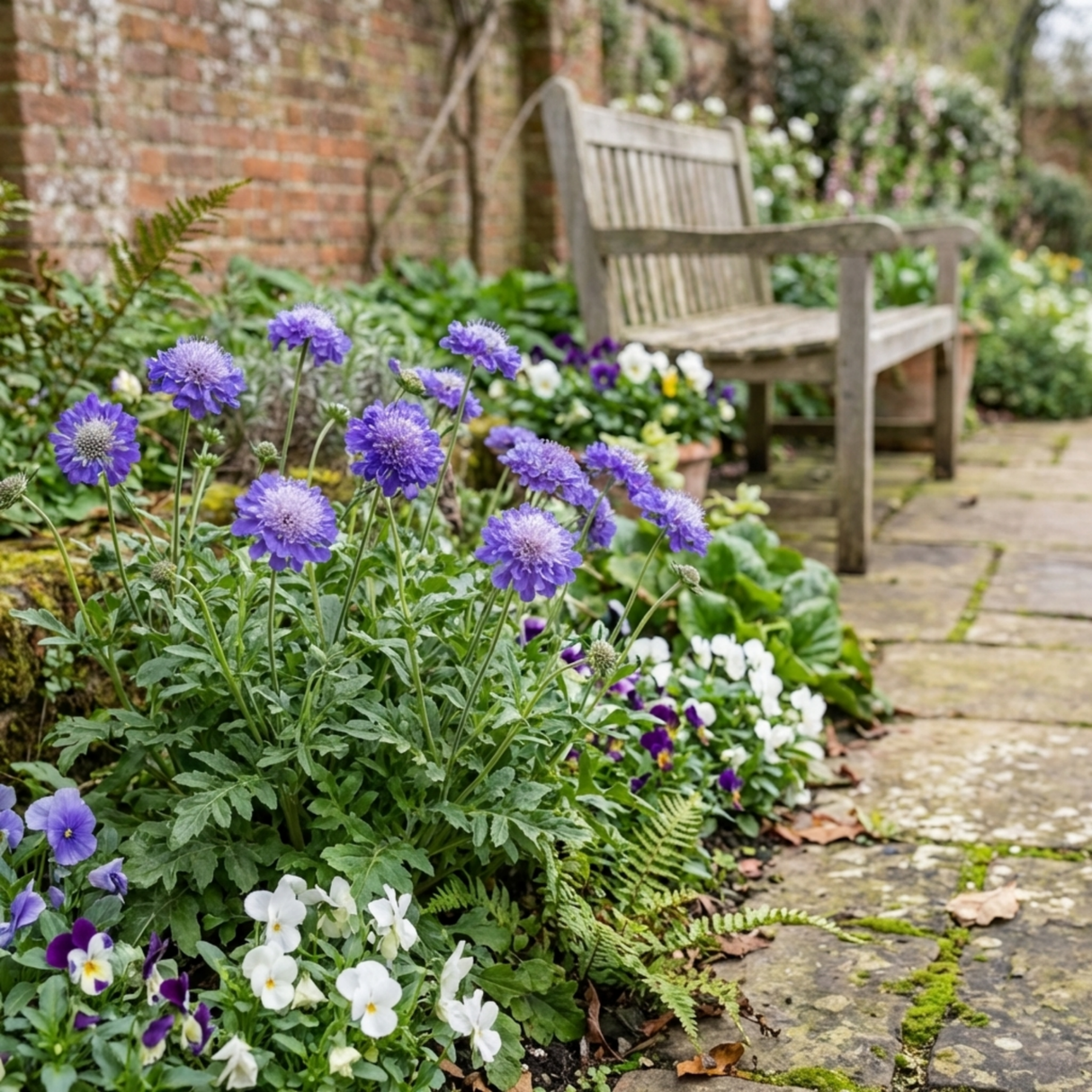Set of 3 or 6 Scabious Blue Note Hardy Perennial Plants, Bee Friendly Pincushion Flower, 1 Litre Root Ball - Frankton's