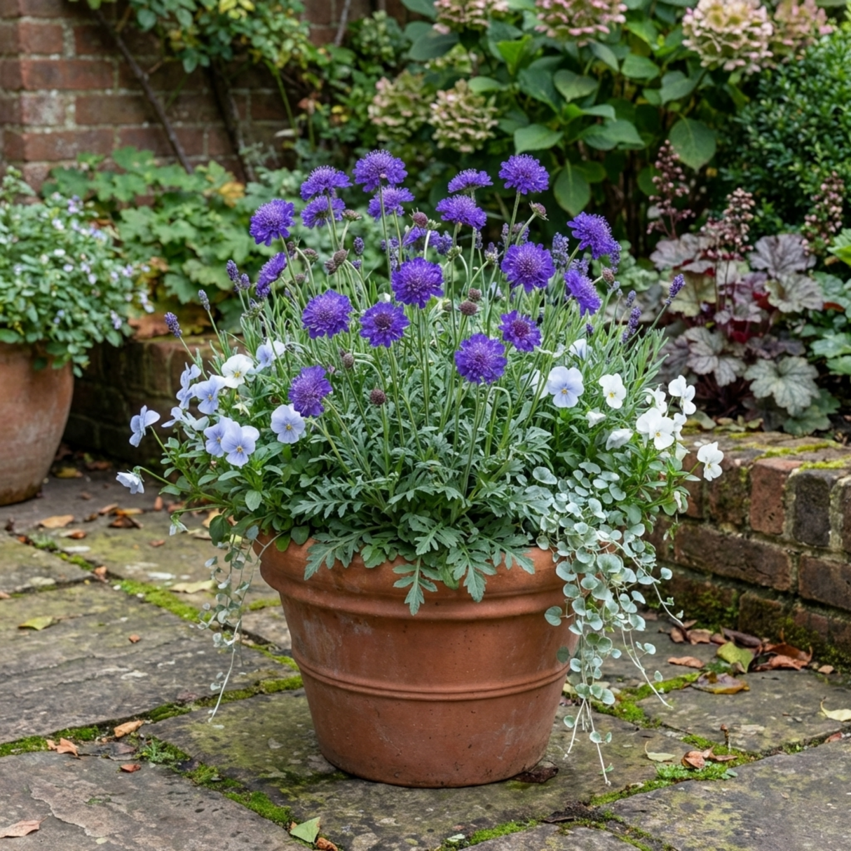 Set of 3 or 6 Scabious Blue Note Hardy Perennial Plants, Bee Friendly Pincushion Flower, 1 Litre Root Ball - Frankton's