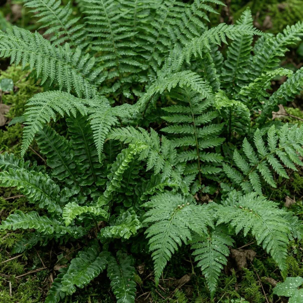 Set of 3 or 6 Soft Shield Fern Polystichum Setiferum Plants, Hardy Evergreen Shade Perennials, 1 Litre Root-Ball - Frankton's