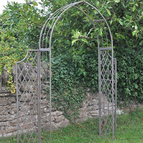 Lattice Arch with Side Panels - Antique Green Rust - Frankton's
