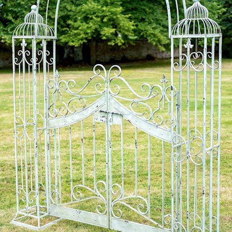 Vintage Arch with Gates - Antique green - Frankton's