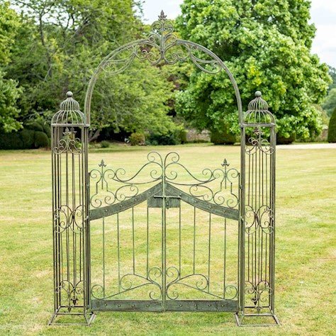 Vintage Arch with Gates - Green Rusty - Frankton's