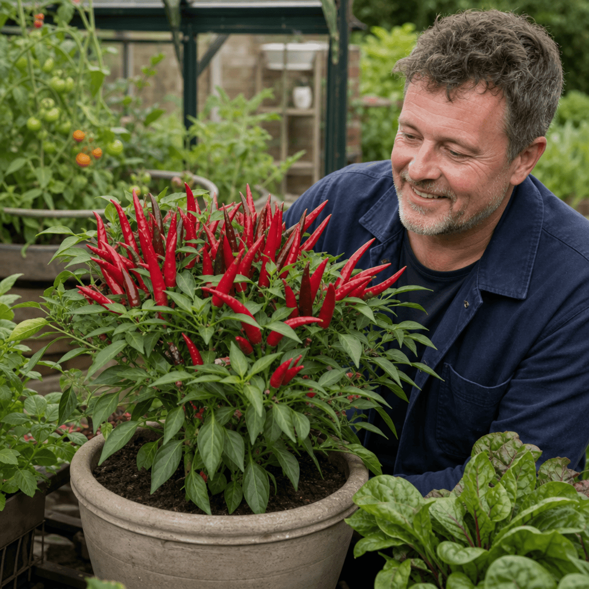 1 Apache Chilli Pepper Plant, Live Hot Pepper, Patio Ready, Grow Your Own Chilli, 2Ltr Root Ball - Frankton's